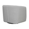 Armen Living Aries Dove Gray Genuine Leather Swivel Barrel Chair LCARCHDV - alternate 4